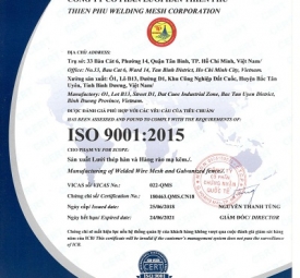 CHỨNG NHẬN ISO: 9001 - 2015 - HỢP QUY SẢN PHẨM